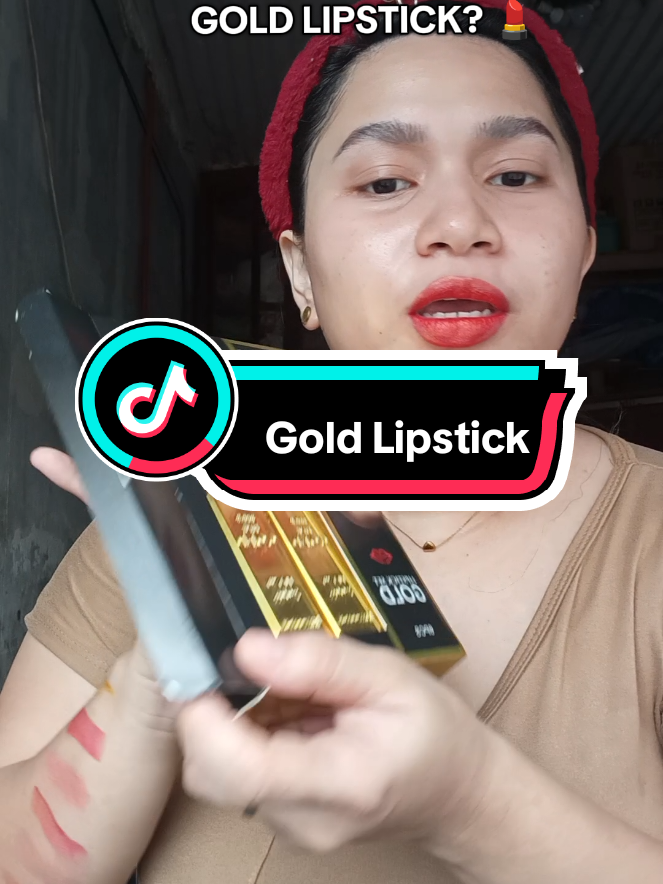gaganda ng shades nitong gold lipstick glitter ng lakerain!! 6pcs na ito. #goldlipstick #lipstick #lakeraingoldlipstick #glitterlips #lippies 