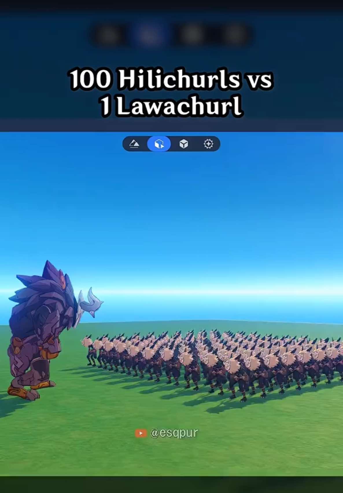 100 HILICHURLS VS 1 LAWACHURL #GenshinImpact #hoyocreators 