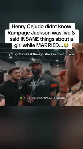 Married Henry Cejudo Caught Telling Rampage Jackson to Check Out a Woman. Henry Cejudo, who is married and has two children, didn’t realize Rampage Jackson was livestreaming when he told him to check out a random woman. (🎥: Kick/rampagejackson) #henrycejudo #ufc #rampagejackson