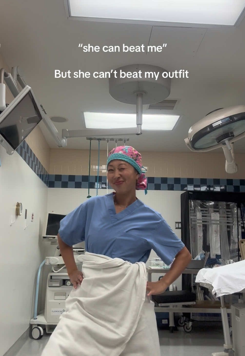 The many ways to wear a blanket…🥶 #operatingroomlife #nursesoftiktok #surgerytiktok 