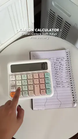 Trust me, this calculator is worth every peso! Aesthetic, durable, and super functional #AestheticCalculator #calculator #KeyboardCalculator #OfficeMustHave #PastelVibes 