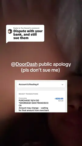 Replying to @Tao Naomi i never claimed to be a fighter ! #doordash #doordashsupport #notsuing #falsealarm 