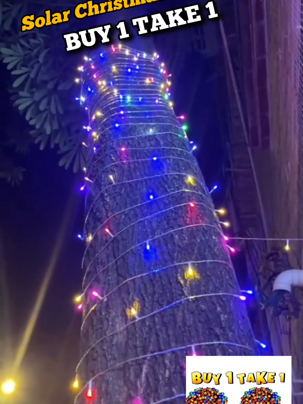 Buy 1 Get 1 Christmas Lights with solar tipid sa kuryente! #solarchristmaslights #christmasvibes #christmaslights #christmas #foryou 