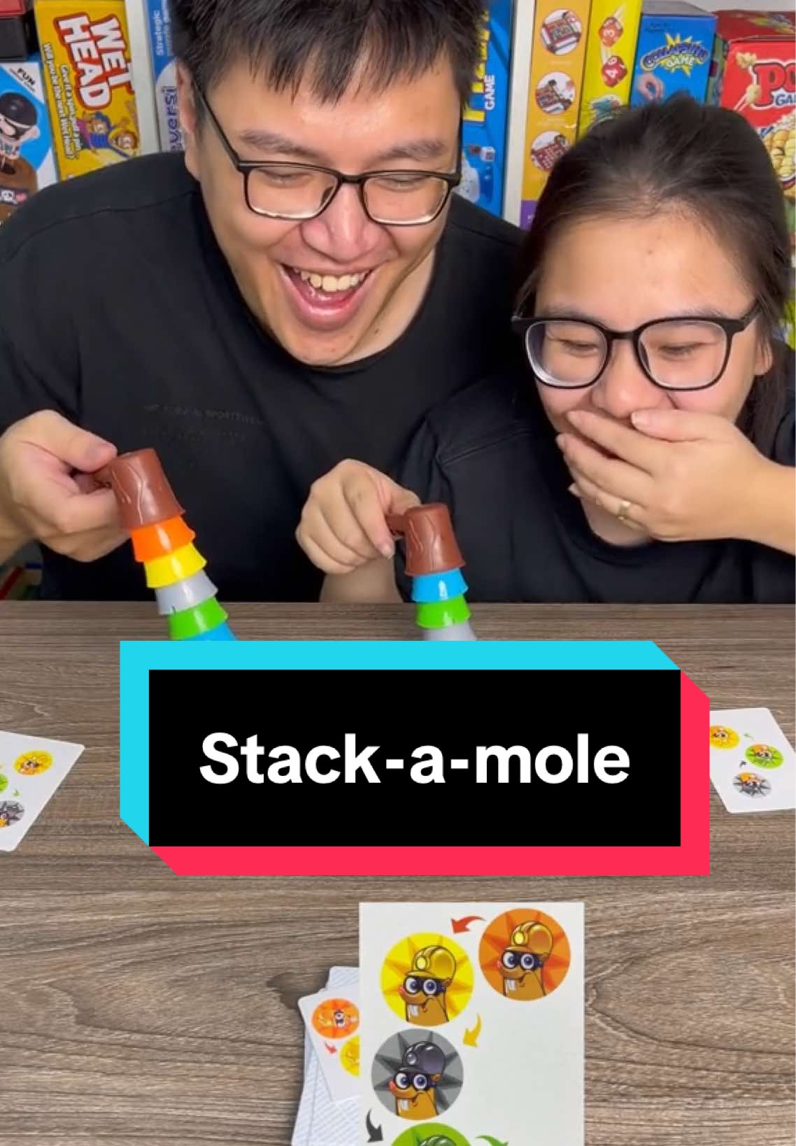 Stack-a-mole!! Khá thú vị!! Thử đi nha!! #giaitrinhangheo #boardgames