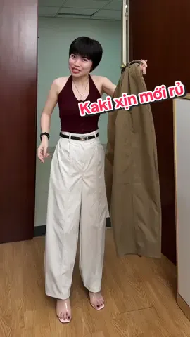 Quần kaki phom đẹp chất xịn mặc thích dã man các bà ạ , phom bigsize nên các bà bon chen mải thoái nha #phuongdunghuong #quanbaggybigsize #quankakibaggy #quankakibigsize #quanbaggycapcao 