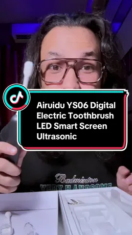 Airuidu YS06 Digital Electric Toothbrush LED Smart Screen Ultrasonic Vibrating Toothbrush Dual-Effect Brush Head