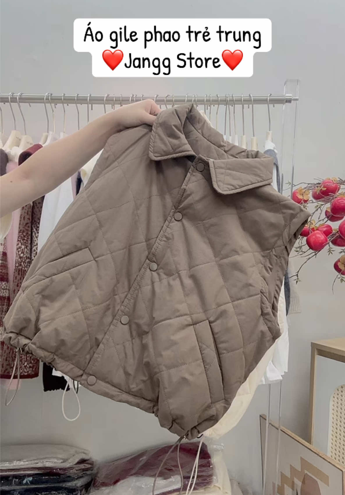 Áo phao gile trẻ trung 3 màu #xuhuong #janggstore #viraltiktok 