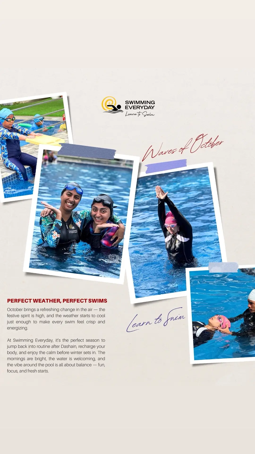 Cool breeze, warm water, and good vibes all around — the perfect time to dive in and keep the momentum going at Swimming Everyday. #creatorsearchinsight #swimmingeverydaynepal #swimmingeverydaypokhara #fypシ゚ #learntoswim #bestswimschoolinnepal 