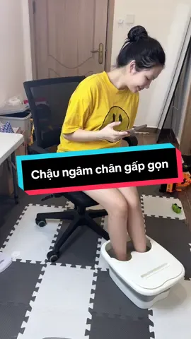 Chậu ngâm chân gấp gọn, rất tiện lun ạ #mebedollar #review #mevabe #xuhuong 