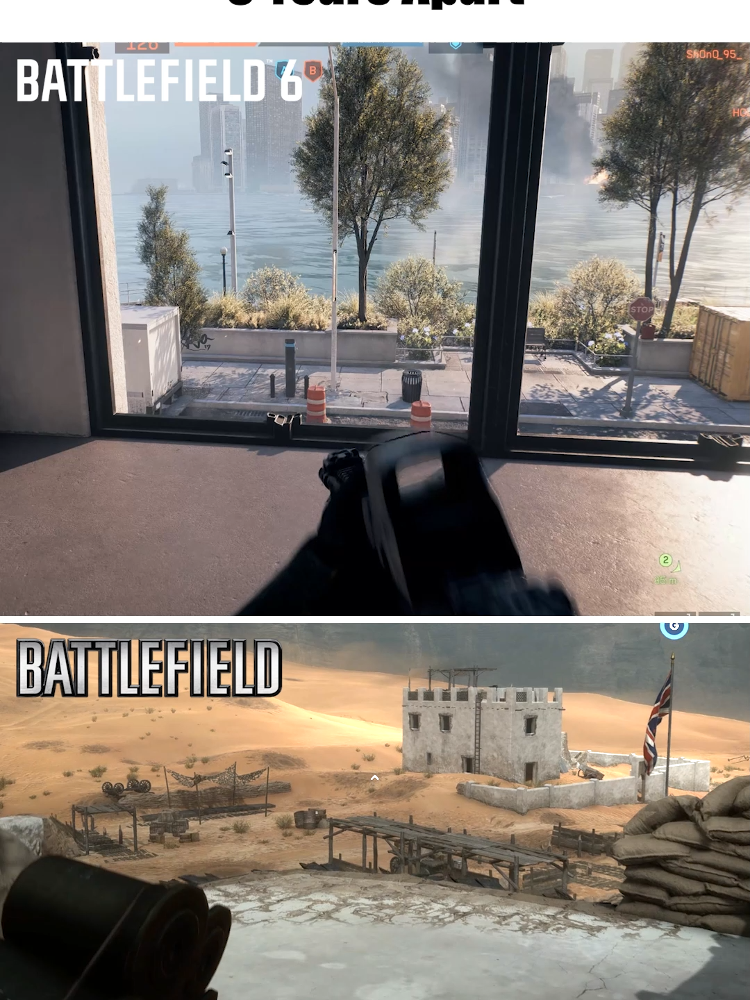 These Two Games Are 9 Years Apart #Battlefield6 #BF6