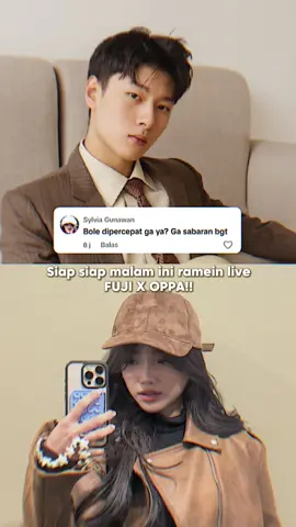 Live malam ini jam 7 malam WIB di akun @Fujiiian ya guys!! Jangan sampe terlewat fuji x oppa~ #fuji #fujian #live #oppakorea 