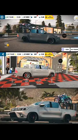 สอนใส่มอเตอร์ไซค์หลังรถ(กระบะ) ใครกลัวขาดทุนก็ชั่งมันกุจะสอน🤣 #carparkingmultiplayer #fypシ゚ 