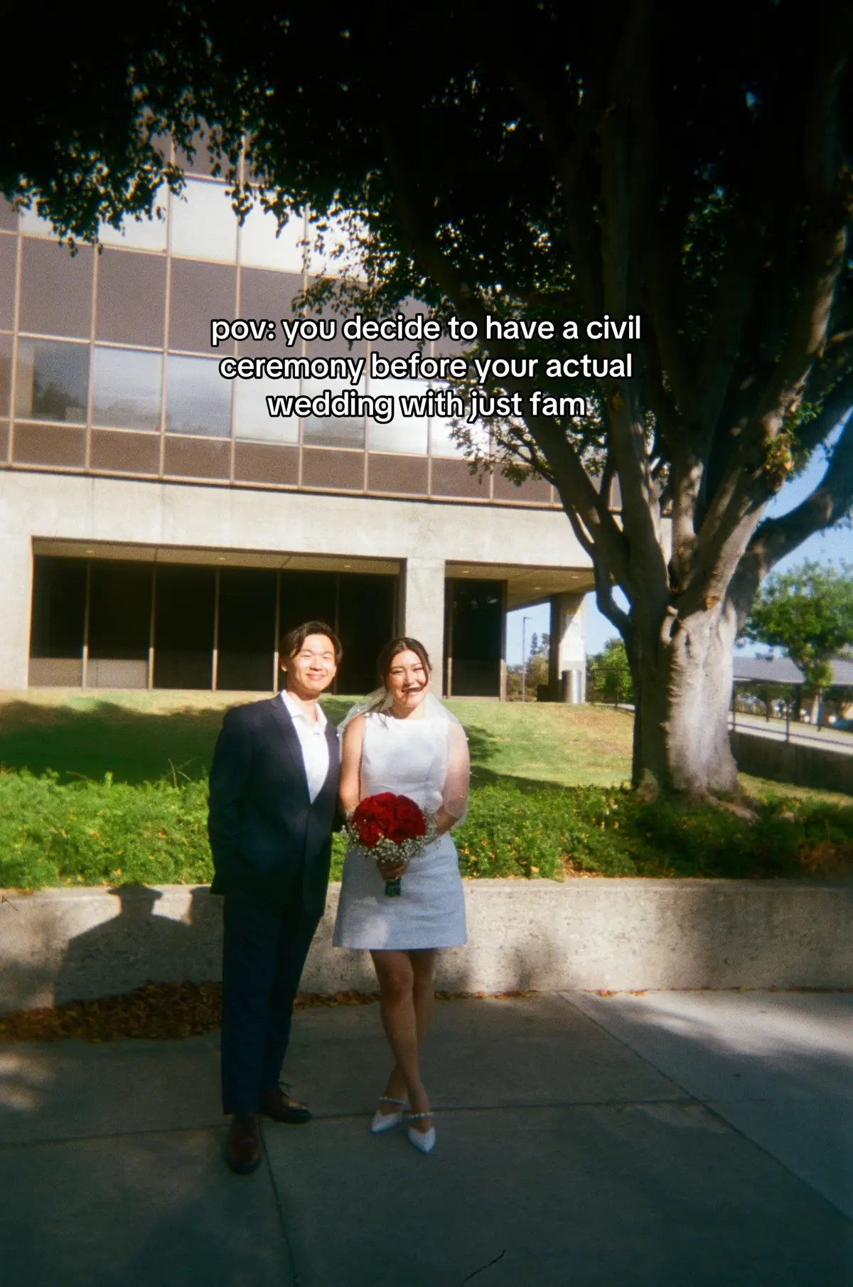 honestly all you need sometimes is a film camera~ we decided to get legally married before the ceremony for so many reasons and honestly 10/10 would do it again~ now I can’t wait for our actual wedding ceremony! #civilceremony #norwalk #legallymarried #courthousewedding 
