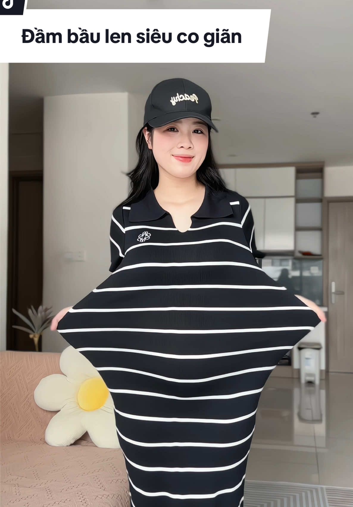 Váy bầu len suông co giãn #vaybau #vaybauxinh #dambau #dambauxinh 