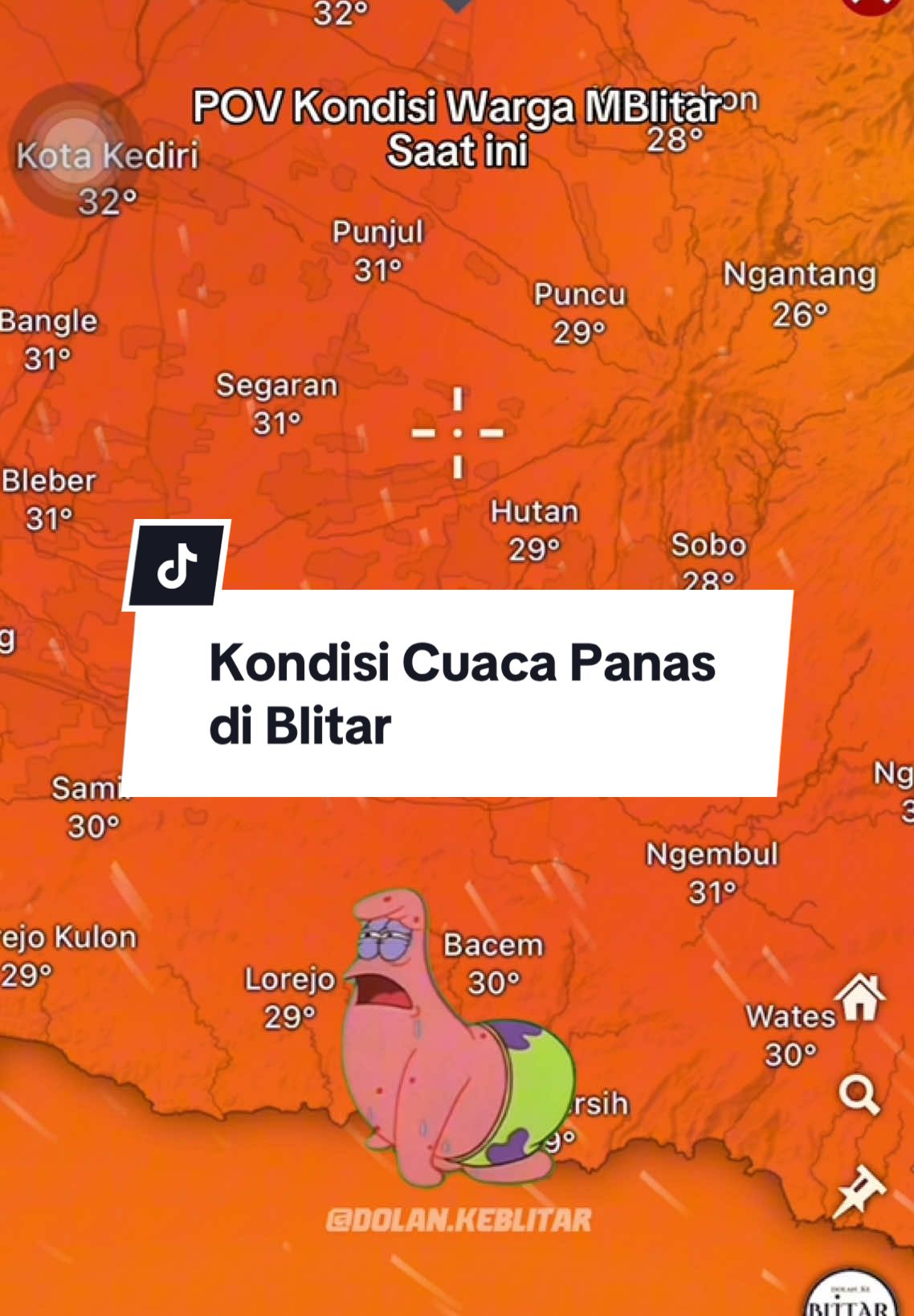 Peeehh🥵🤯 Kondisine Mblitar Saiki koyok ngene cah😭. Gonanmu piye cah ? . . #blitar #dolankeblitar #blitar24jam #cuacapanas #fyp 