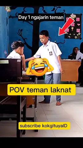 kelakuan teman laknat🤣🤣 #tiktokviral #ngakak #lucu 