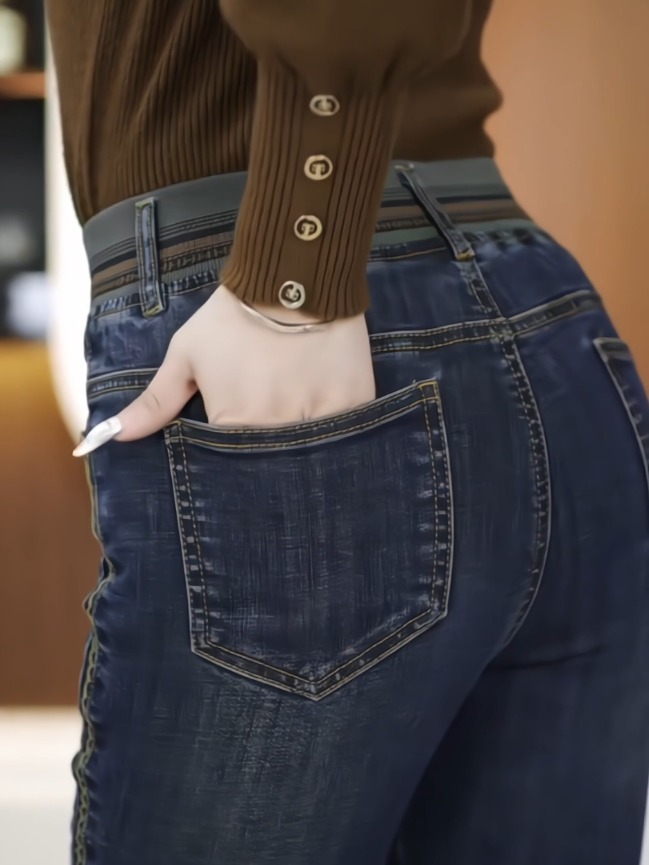 celana jeans cutbray pinggang karet #celanajeans #celanajeanscutbray #celanacutbray 