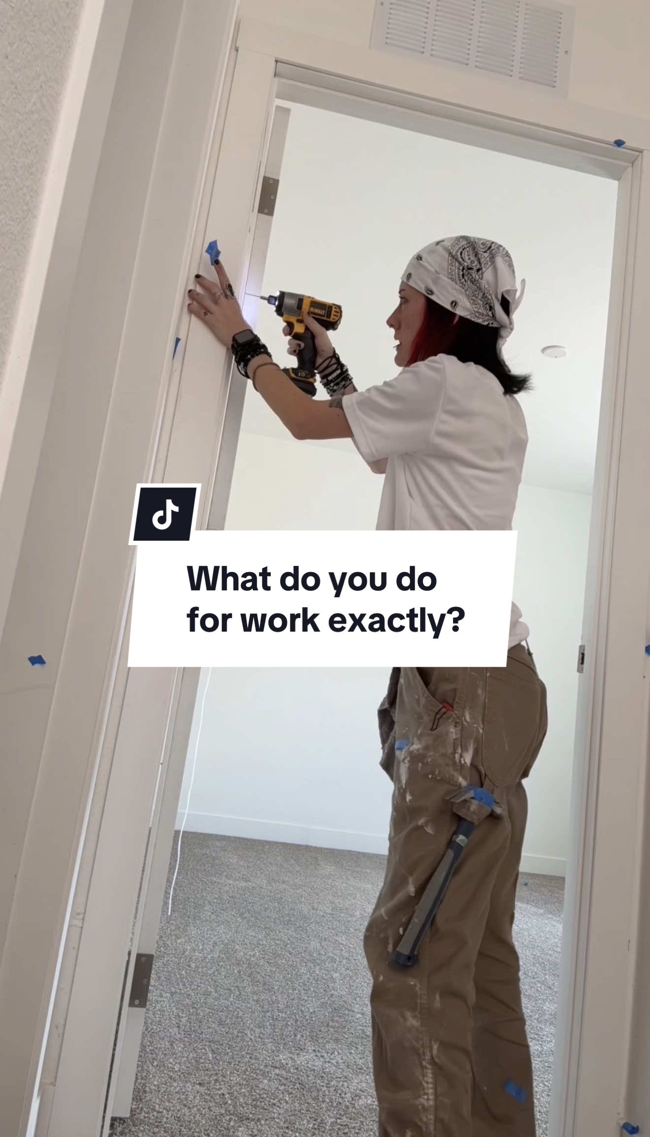 Since I get asked a lot about my job, I basically fix everything a man half-ass did and called it good. ✌🏼  #handywoman #bluecollarlife #bluecollarwomen #womeninmalefields 