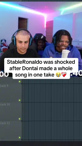 StableRonaldo was shocked after Dontai made a whole song in one take 😭❤️‍🩹 #trending #viral #stableronaldo #imdontai #faze 