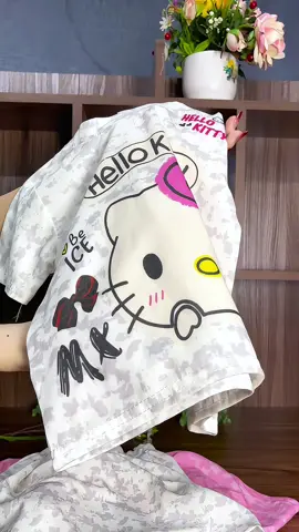 Váy Xếp Ly In Hình Hel kitty Cho bé #thoitrangtreem #mevabe #quanaotreem #setvaychobe #bobegai 