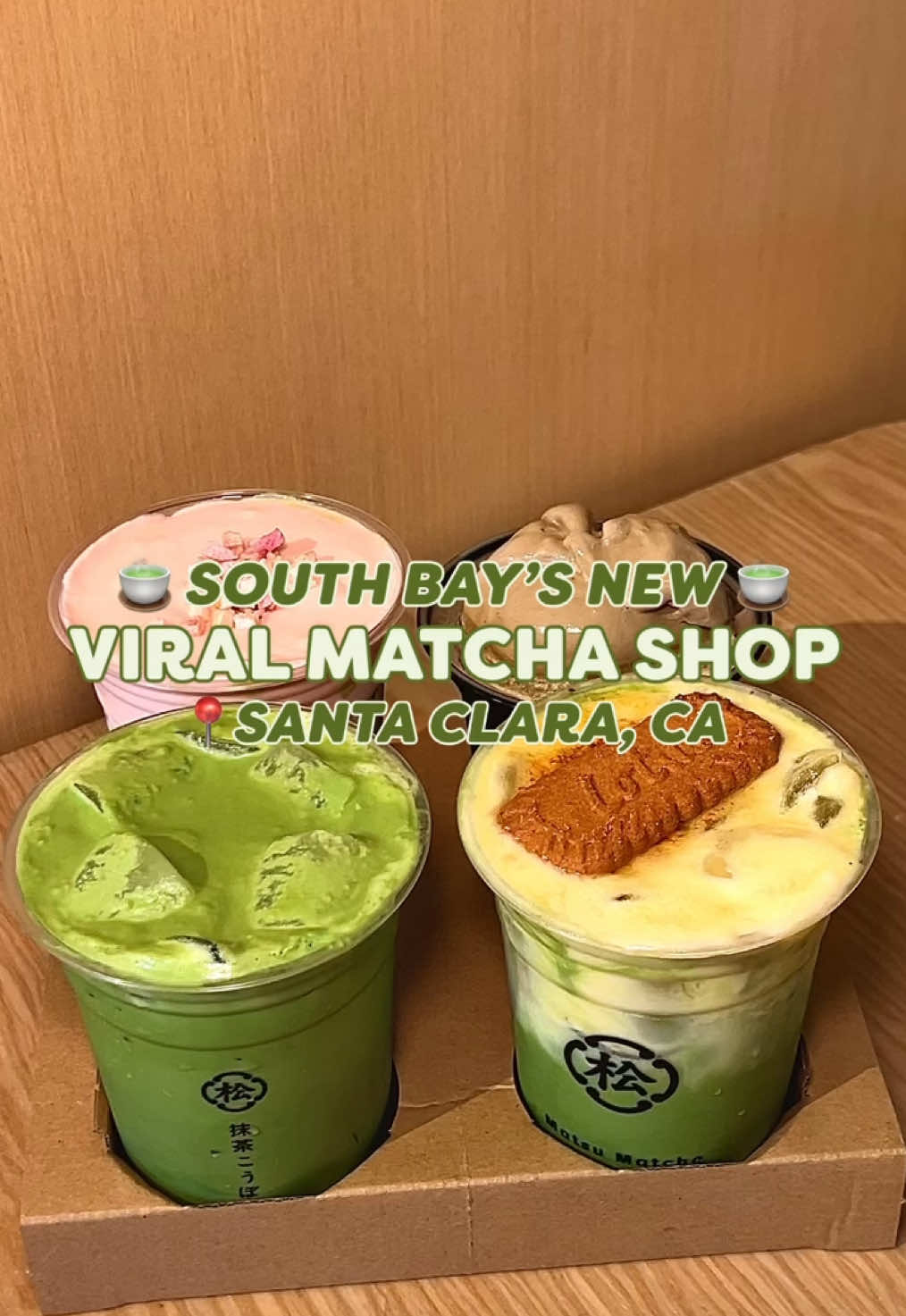 i <3 matcha 😛  P.S they have yummy hojicha too!  📍Matsu Matcha (Santa Clara,CA) #matcha #bayarea #sanjose #dessert #fyp 