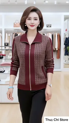 Áo Thu Đông Phối Họa Tiết Tinh Tế. #aokhoacnu #thoitrangnu #xuhuong #viral #thinhhanh 