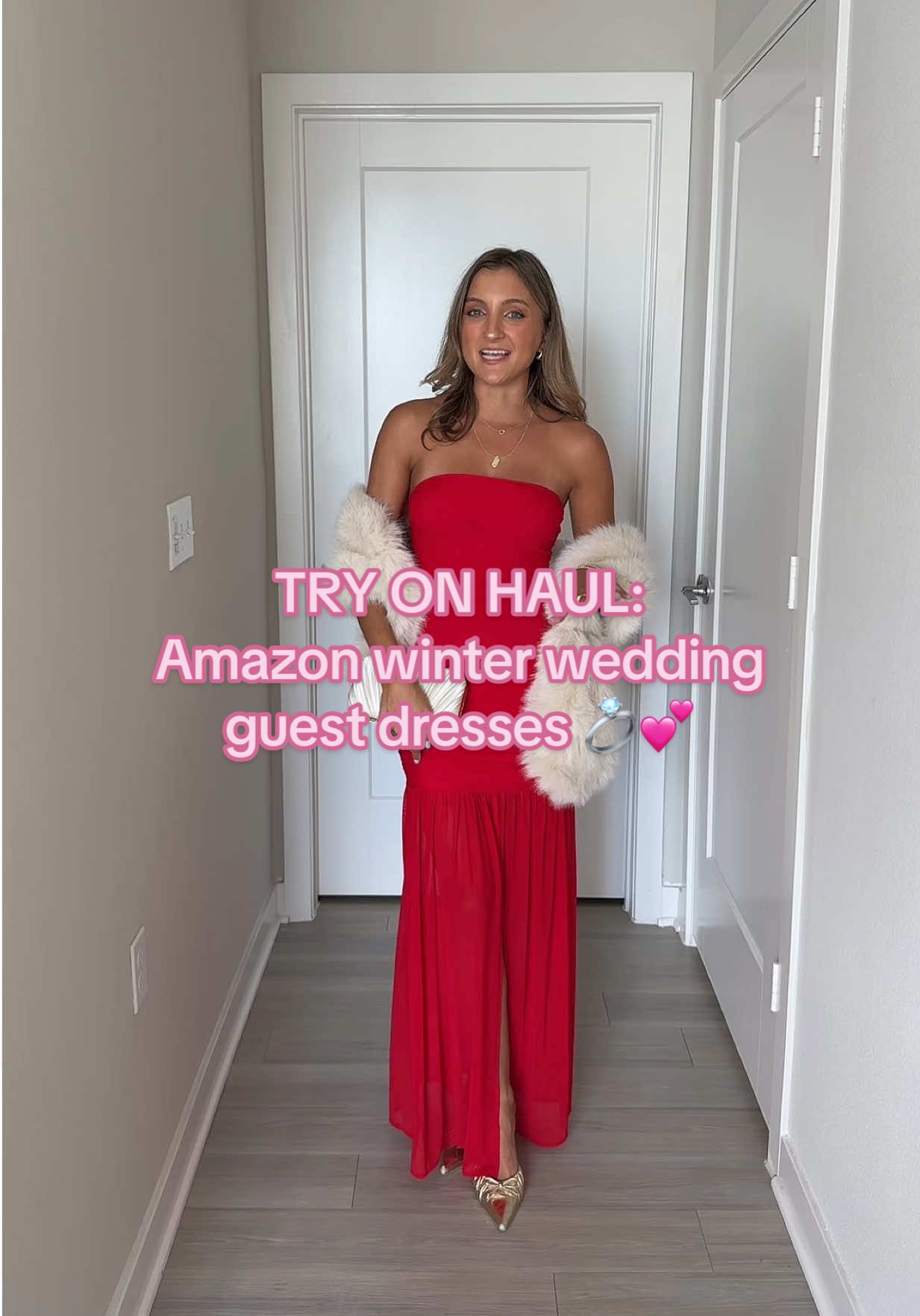 all on my LTK ✨ @amazon winter wedding guest dresses under $65 on Prime💍 #amazonfind #winterweddingguest #weddingguest #weddingguestdress 