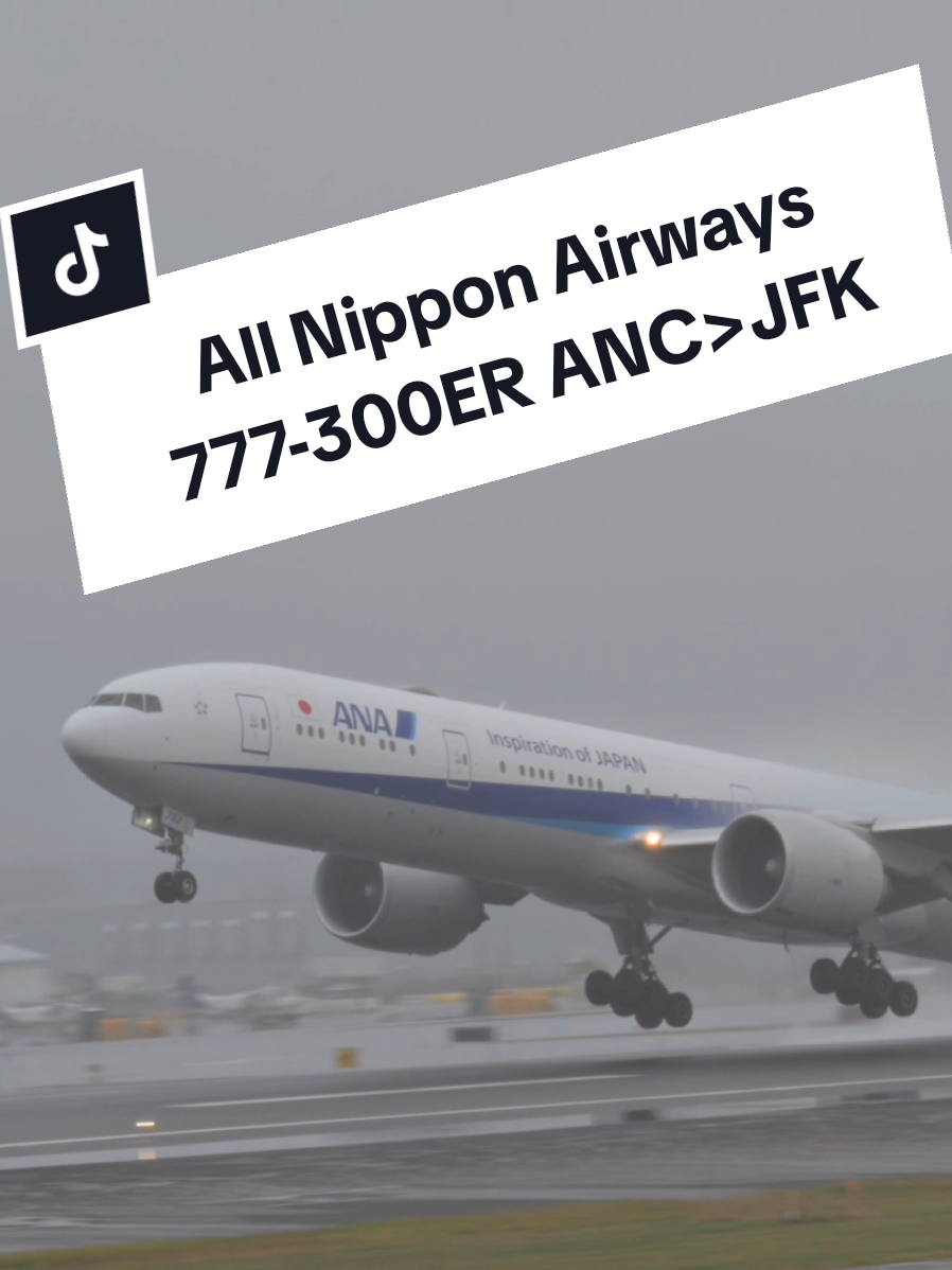 All Nippon Airways Flight 160 Tokyo (HND) to New York (JFK) Diverted to Anchorage on Monday 10/13/2025 for unknown reason. #fypシ゚viral #PlaneSpotting #Anchorage #AllNipponAirways #Boeing777 