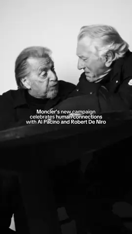 @MONCLER brings together Hollywood legends Al Pacino and Robert De Niro in the new Warmer Together campaign, a tribute to warmth, humanity and connection. Watch the two reunite in the video. #moncler #TikTokFashion #alpacino #robertdeniro 