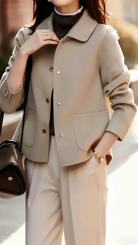 ¡Chamarra beige, la clave del look elegante!✨🥰#womenclothe #coat #grace #fashion #tiktokshop 