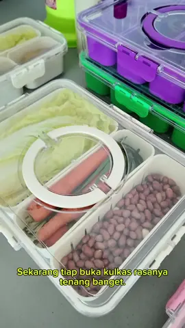 Rapiin kulkas, rapiin hidup 😌 Food storage dengan 2, 3, dan 4 sekat — hadir dalam warna cream, putih, pink, hijau, dan ungu. Desain minimalis, fungsional, dan bikin dapur keliatan aesthetic banget 💫  #foodstorage  #kitchengoals  #storagebox #rakpenyimpanan 
