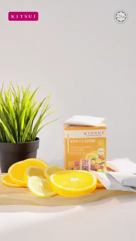 ✨ Glow with confidence, shine with health. Vita C+ Shine helps support radiant skin and a stronger immune system your daily essential for beauty and wellness from within. #KitsuiMalaysia #VitaCPlusShine