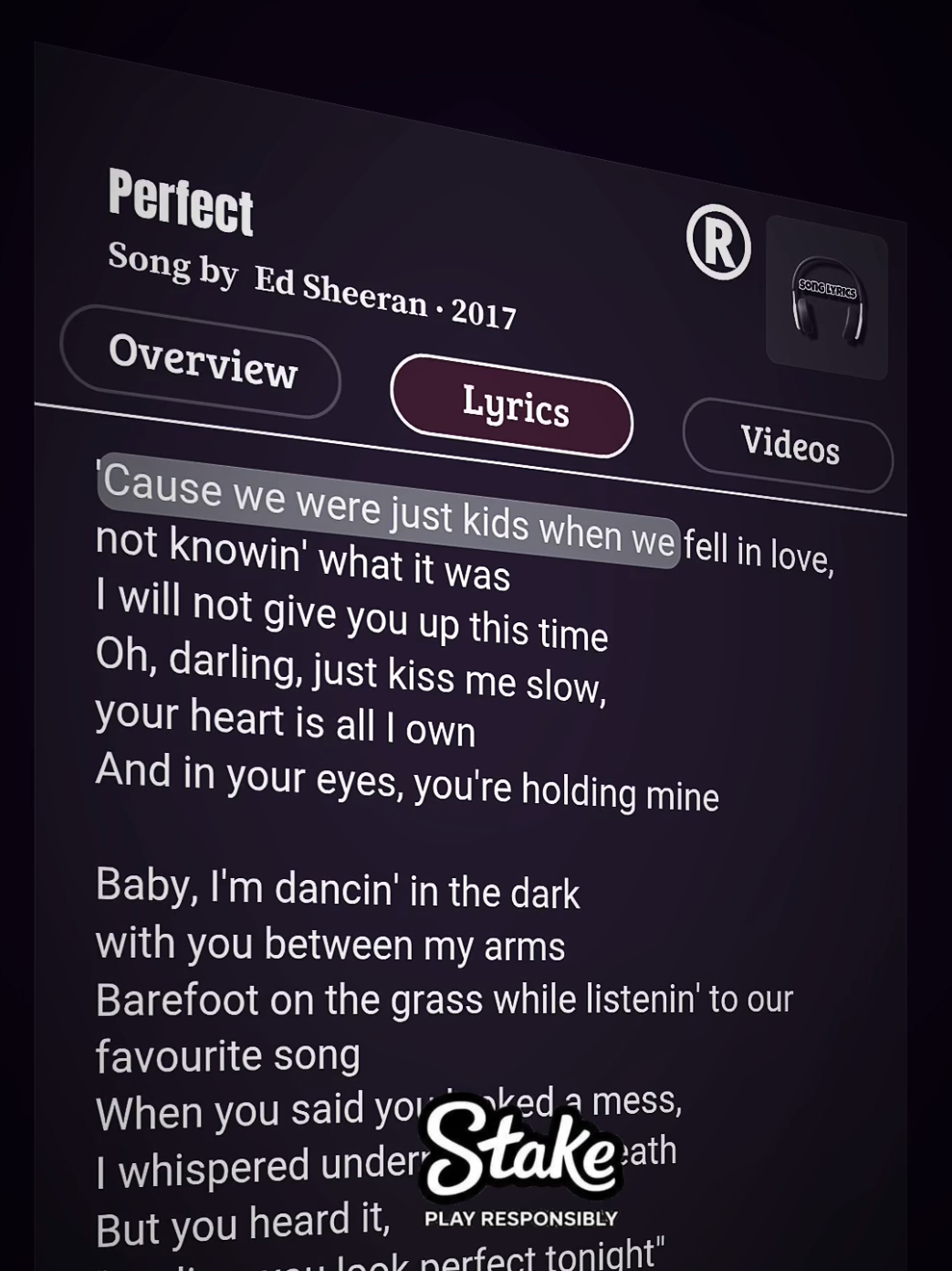 Perfect 🎶 #perfect #edsheeran #lyrics #song #songlyrics100202 