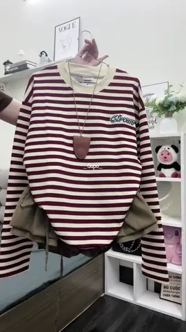 [BST THU ĐÔNG] Áo Thun Sọc Tay Dài Boxy Gupo #xh 