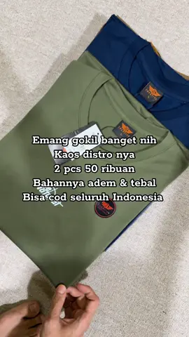 Emang gokil banget nih Kaos distro nya 2 pcs 50 ribuan Bahannya adem & tebal Bisa cod seluruh Indonesia #kerenbanget #kaos #kaosdistromurah #2pcs50ribuan #fyf 