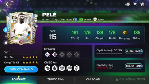 🥶Vua Bóng Đá Pelé🇧🇷👑 | Top ST🎖️#fcmobile #fcmobilevietnam #xuhuongtiktok #viral #pele 