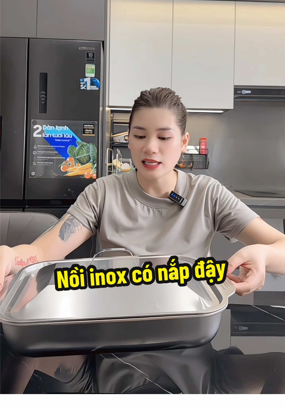Nồi inox có nắp đậy nấu cá chép #noiinox #khayinoxconap 
