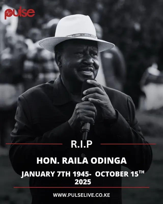 Hon Raila Odinga passes away from heart attack at 80 years. #pulsenews 