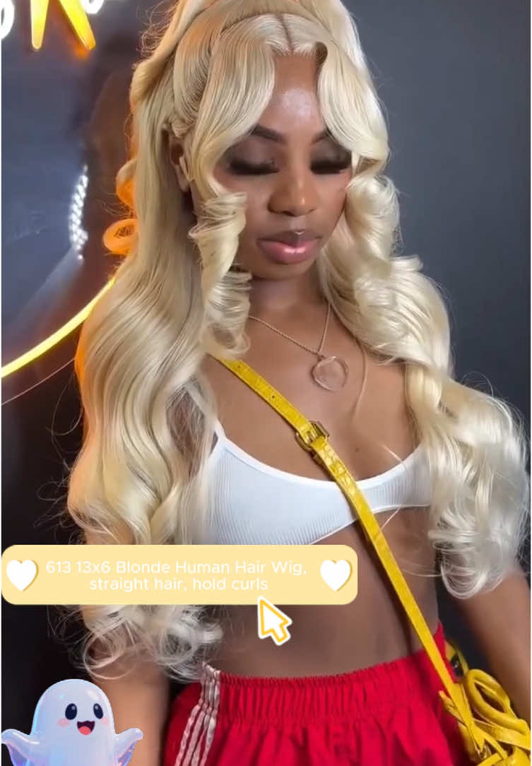 Love this half up half down hairstyle. IUPin 13x6 straight blonde human hair wig. #amazonwigs #iupinhair #13by6hdlacefrontal #humanhair #humanhair #hdlacewig #travelinghairstylist #kinkycurlyhair #badgirlsclub #613wiginstall 