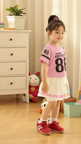 Jersey anak perempuan rok mini sablon lucu bahan katun usia 0 bulan - 6 tahun 
