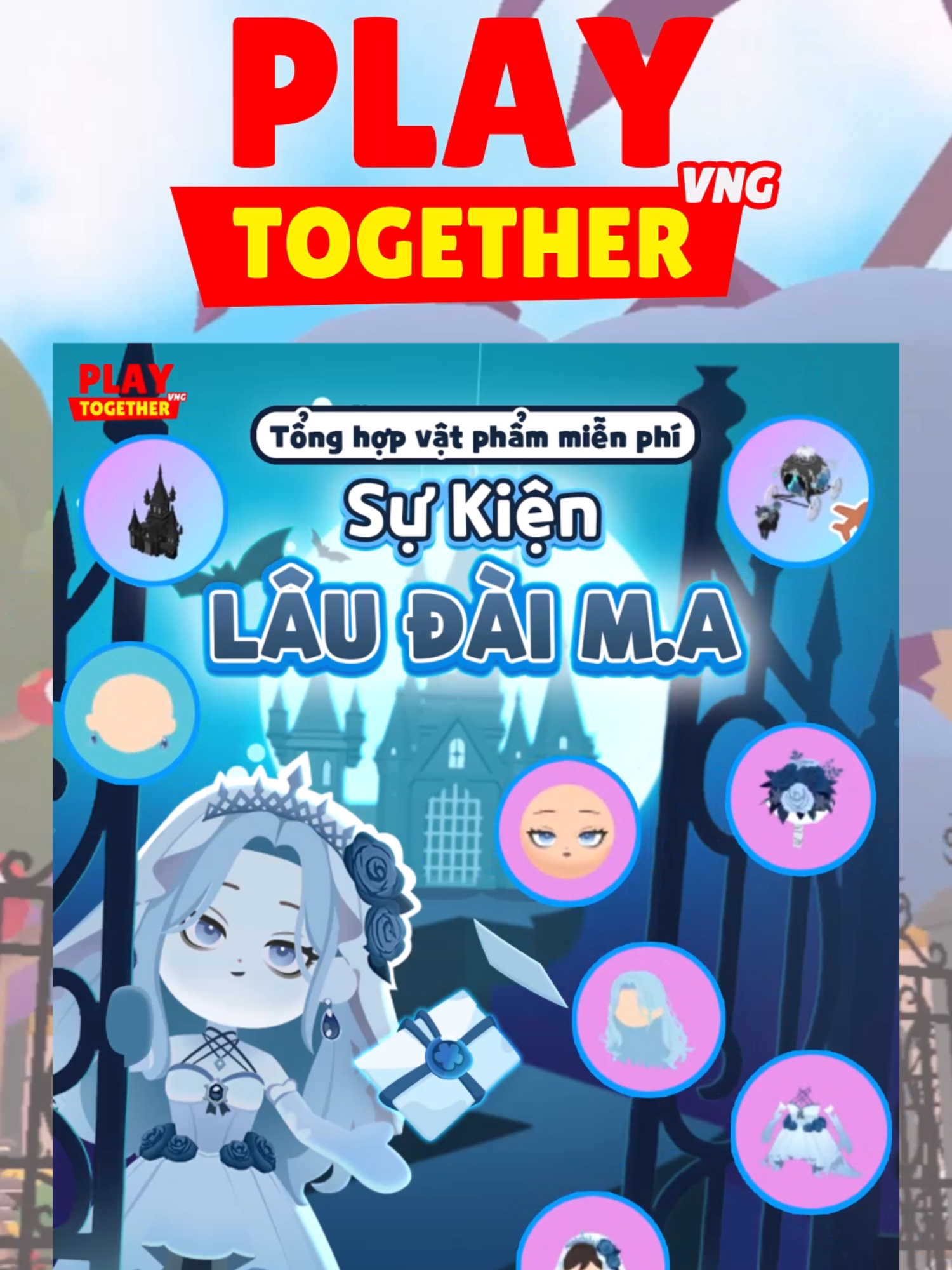 Tổng hợp vật phẩm miễn phí sự kiện Lâu đài m.e với nhà mới, phương tiện bí ngô, trang phục nữ hoàng cùng nhiều vật phẩm khác - Bản cập nhật mới Play Together #playtogether #playtogethervng #WhatToPlay #GamingOnTikTok