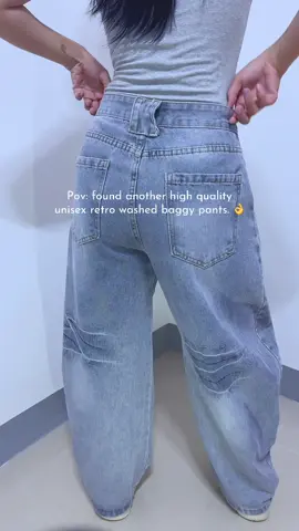 Unisex Retro Washed Baggy Pants. #baggyjeans #baggypants #baggy #fashion #OOTD @Yam Cosel 