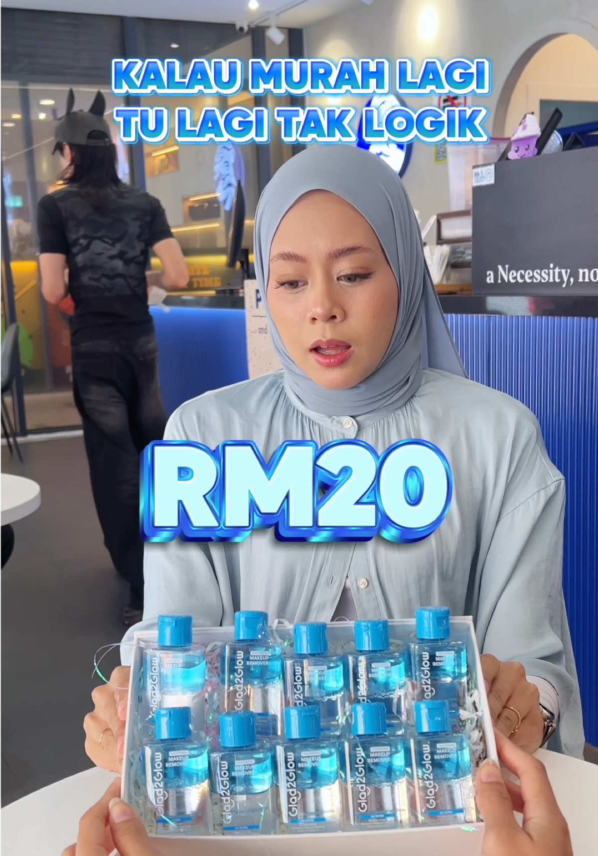 Not your regular micellar — this one’s BLUE 💧 Glad2Glow Blue All-In-One Micellar Water 💙 #Glad2Glow #glad2glowmalaysia #beauty #fyp #skincareviral