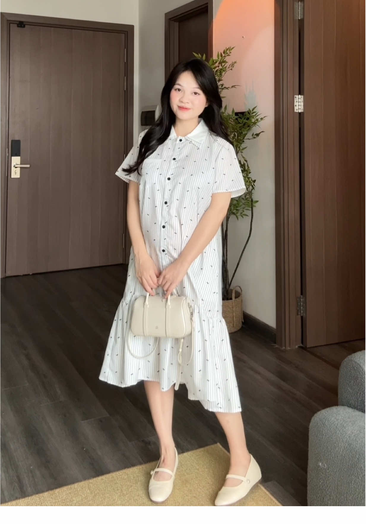 Váy bầu dáng suông cho các mom đi làm công sở ✨#huongtranreview #cuocduanhasangtao #chiendichnhasangtao 