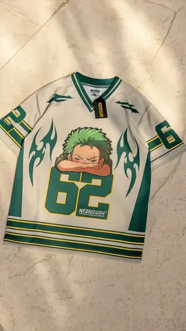 (Gratis Stiker) NTZN Jersey Oversize Boxy Vintage Roronoa Zoro 62 NTZN014 Pria Wanita #bajudistro #bajumurah #bajuviral #fyp #fyppppppppppppppppppppppp 