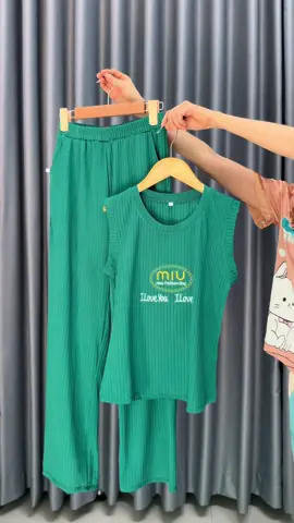 Đồ bộ mặc nhà áo 3 lỗ thun gân thoải mái #dobomacnha #dobo #dobothun #dobonu #dobothun 