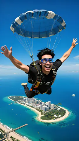 Ai skydiving effect #foryoupage tiktok skydiving #illusion 