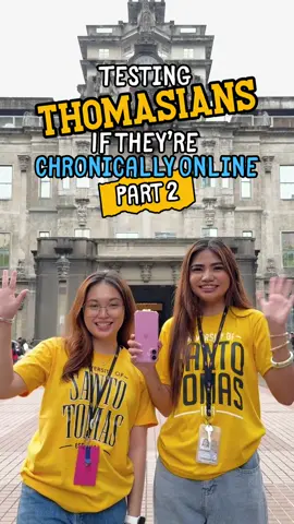 BACK AT IT AGAIN !! ARE THOMASIANS CHRONICALLY ONLINE ?? 🤔 drop your fave meme we should add next 🤩 comment your score and follow for more UST kalat ! 💛 #ust #thomasian #uaap #fyp #meme 