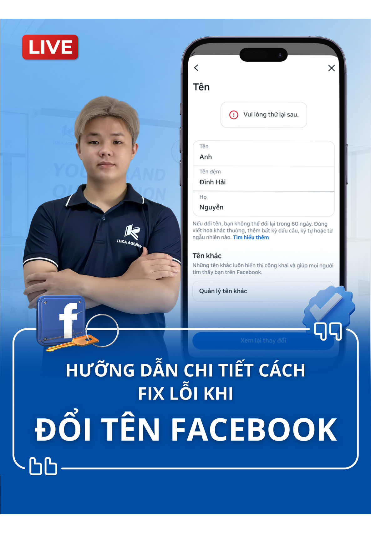 Cách đổi tên Facebook có chữ Anh Cách đổi tên Facebook khi bị lỗi Cách đổi tên Facebook trước 60 ngày Cách đổi tên Facebook báo đã xác minh tên. #coremedia #dichvufacebook #doitenfacebook #doitenfacebooktruoc60ngay  #renamefacebook