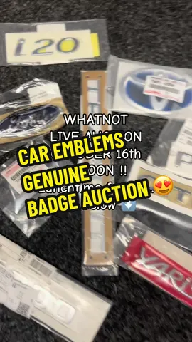 CAR 🚗 badges emblems genuine brand new going on auction tomorrow OCTOBER 16th 12 noon on LIVE AUCTION #WHATNOT from #Ford to #evoque to #citroen #vw ..  https://www.whatnot.com/s/uqHRuvk0